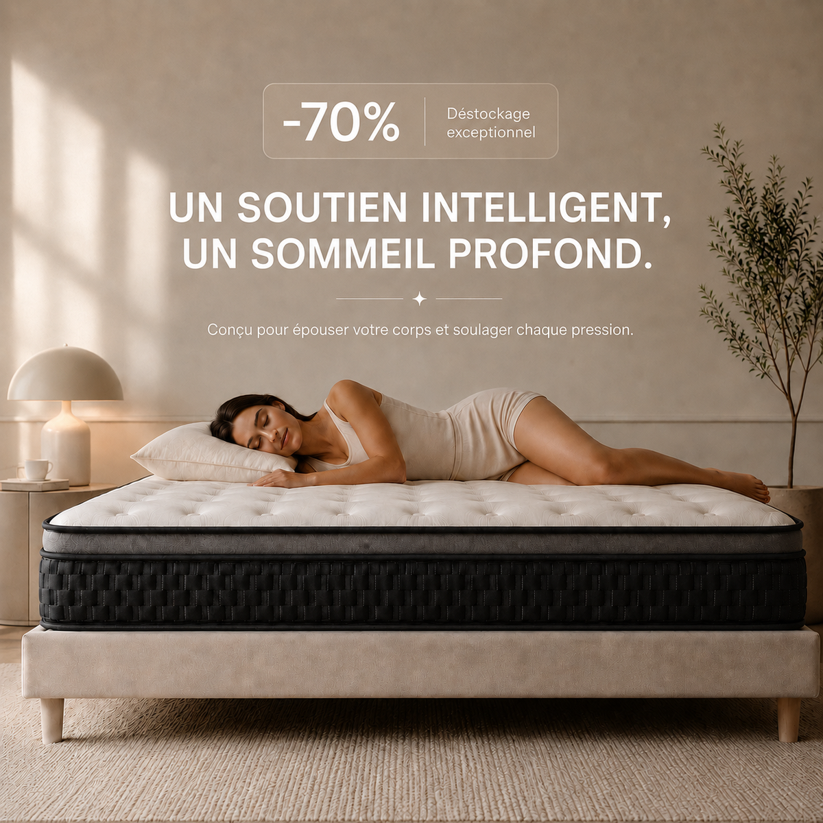 Matelas Signature Suprême VELIN – matelas premium hybride à mémoire de forme