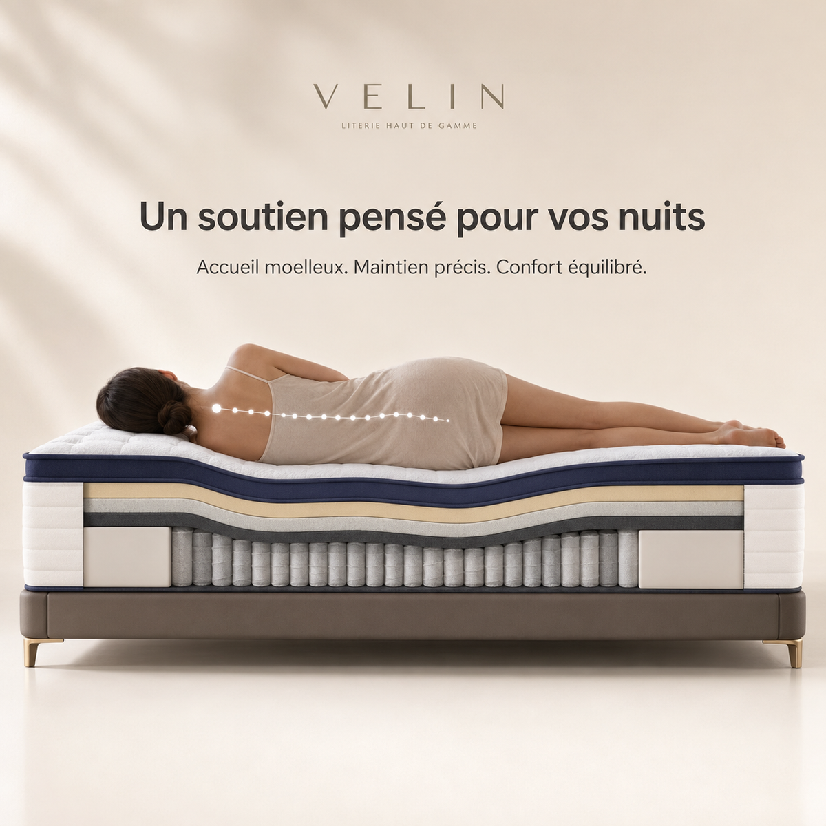 Matelas Nuage VELIN – vue de détail
